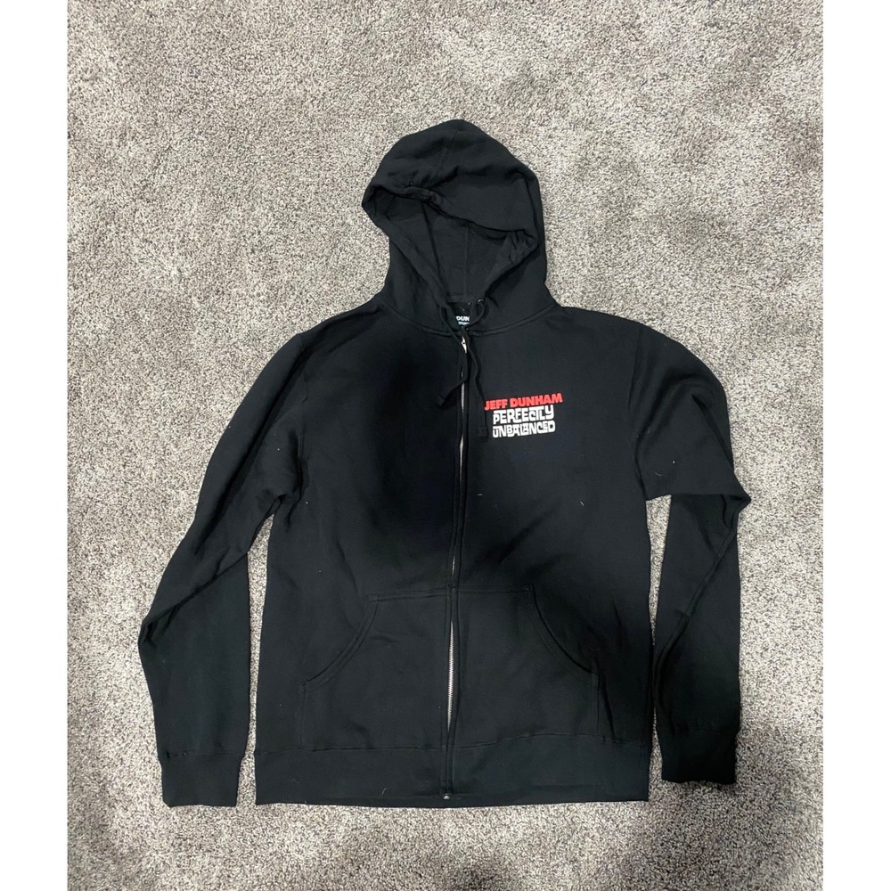 Jeff Dunham Perfectly Unbalanced Tour Zip Up Hoodie Black Mens Large Puppet
